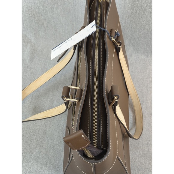 Dooney & Bourke Beacon Leather Large Mila Tote Chestnut Designer Old Money NEW - Picture 6 of 16